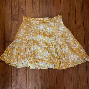 Billabong Floral Yellow Skirt
